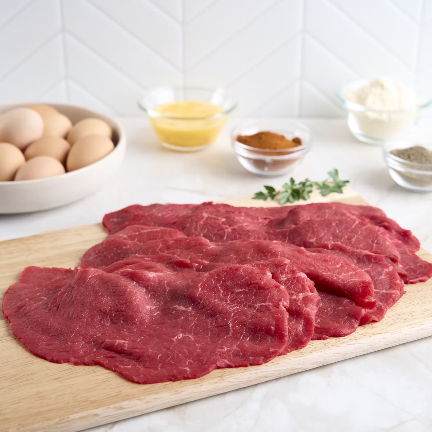 Milanesa de Res, marinated beef